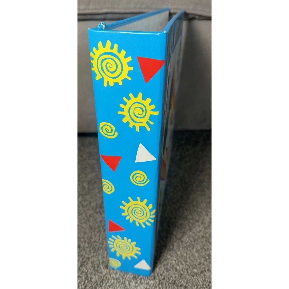 Vintage 1990s Disney Mickey Mouse School 3 Ring Hard Binder Photo Album 10.5x12